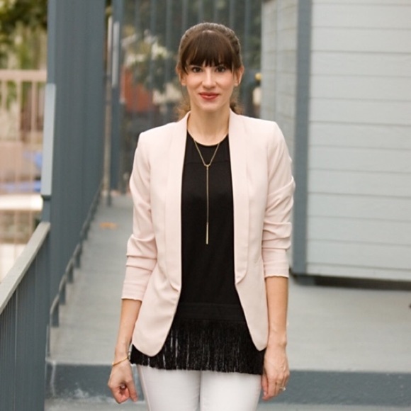 J Crew Chiffon Yoke Fringe Black Tank Sz XS - Picture 2 of 8